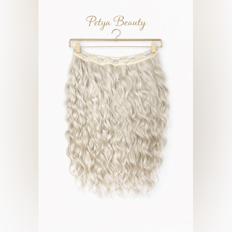 Екстеншън на цял ред в цвят - БЯЛО РУСО (ВЪЛНИ)