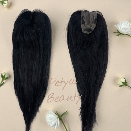 Тупе - 100% естествен косъм - ЧЕРНО - 45см