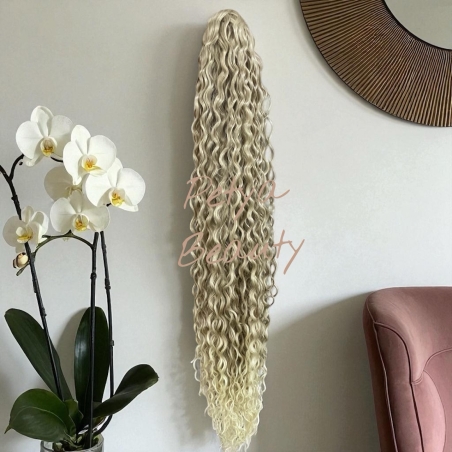 PREMIUM - Луксозна опашка - Лате/ Плажни къдрици с мрежа и ластик/