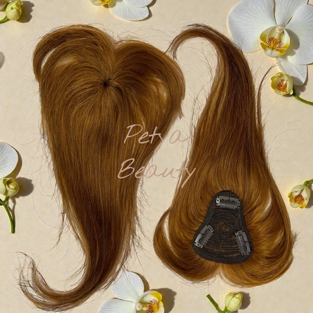 Тупе - 100% естествен косъм - Джинджър - 25см