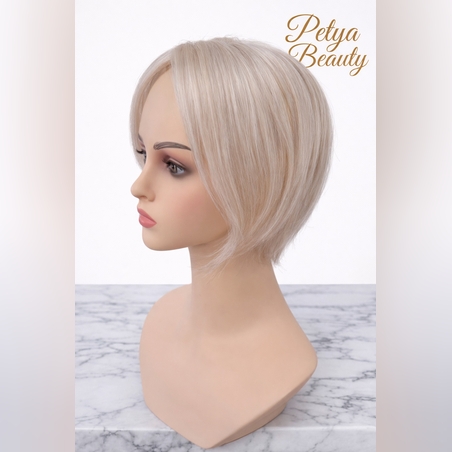 Тупе - 100% естествен косъм – Модел МИНИ - Бяло пепелно русо