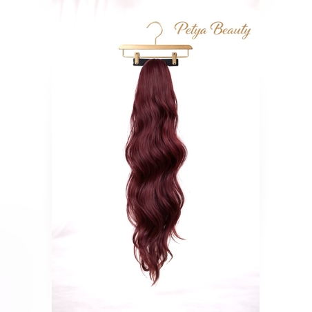 Опашка с шнола - Бургунди вълни