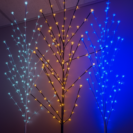 Светещо коледно дръвче модел с рози и цветя