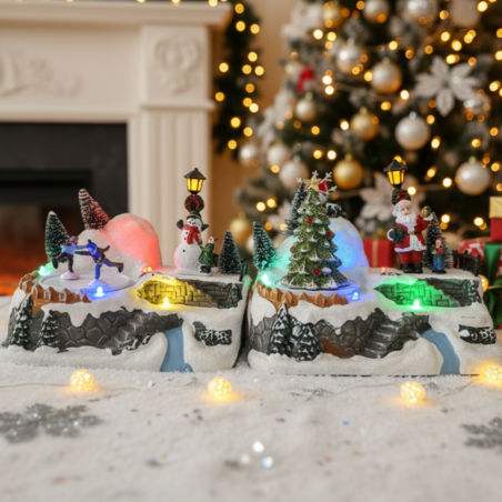 Светеща Коледна декорация с Дядо Коледа или Снежен човек – Празнична магия за вашия дом