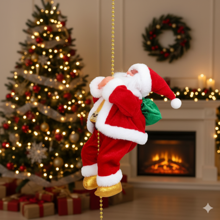 Електрическа играчка – катерещ се по мъниста Дядо Коледа