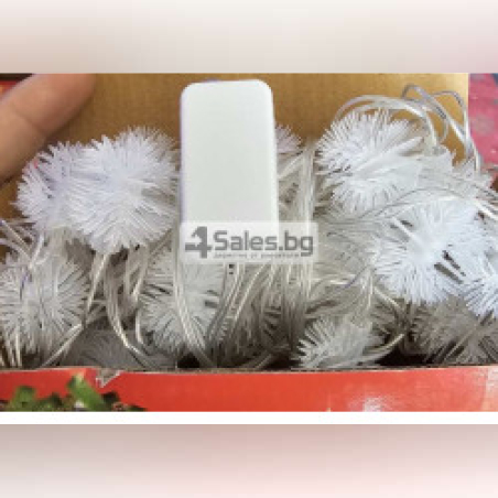 Многоцветни коледни LED лампички с топчета - Многоцветни дължина - 5м 28бр лампички