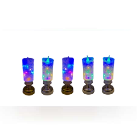 Коледна LED свещ с многоцветни светлини