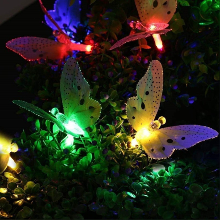 Верига от LED лампички с пеперуди избор от 12 лампички