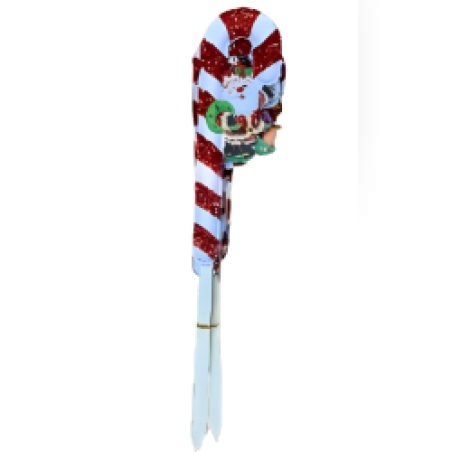 Коледно захарно бастунче с вълшебен дизайн