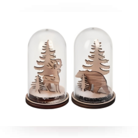 Коледна магия под стъклен купол - LED декорация