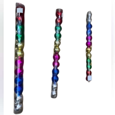 Празничен комплект от 12 бр. цветни топки в разнообразие от цветове и размери