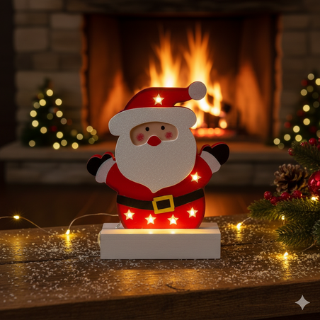 Светеща украса във формата на Дядо Коледа