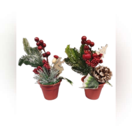 Изкуствена коледна декорация в саксия 1 бр Classic Flora