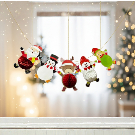 Коледни парти хартиени декорации