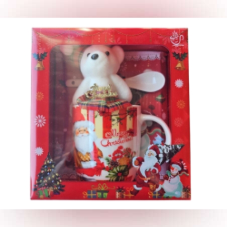 Подаръчен комплект с чаша лъжичка и плюшено мече