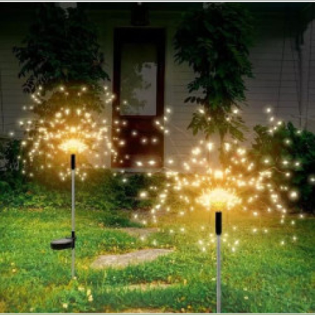 Коледна украса Фенер със 120 светодиода и Соларен панел