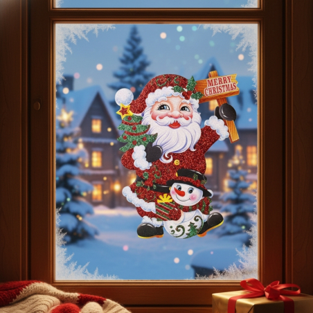 Коледен стикер за стъкло за празничен блясък във вашия дом