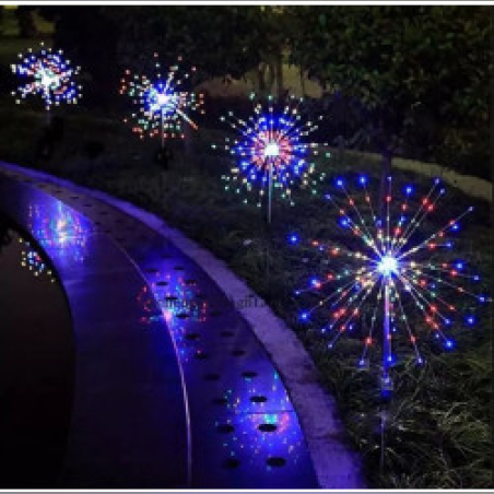 Коледно соларно глухарче с мигаща светлина