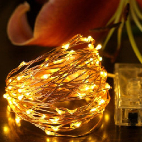 Коледни лампички на батерии в различни цветове