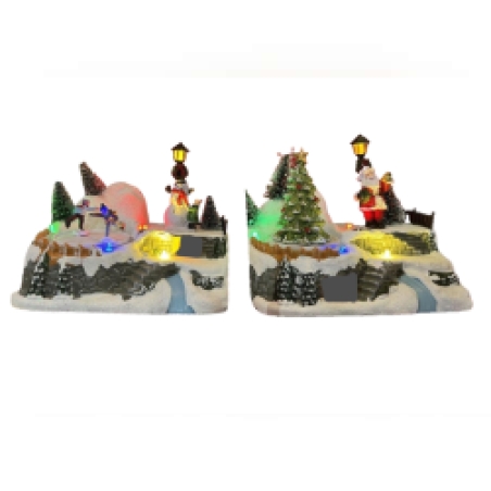 Светеща Коледна декорация с Дядо Коледа или Снежен човек – Празнична магия за вашия дом