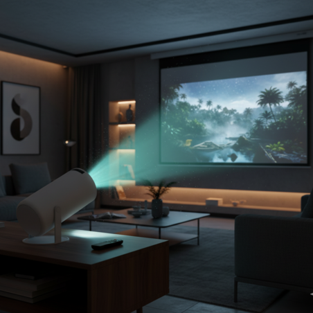 Преносим мини проектор Android 11 HDMI връзка USB AV Audio jack3.5mm ротация на 180 градуса