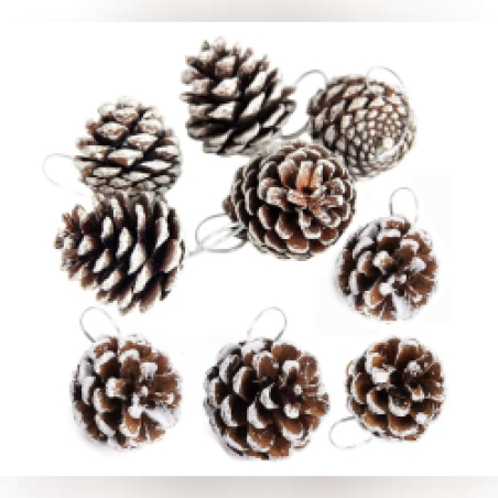 Комплект от 6 или 12 броя коледни шишарки