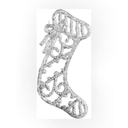 Коледна блестяща украса за елха във форма на Коледен чорап