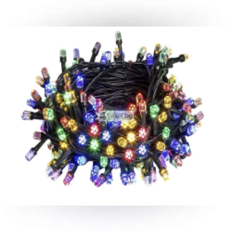 Коледни лампички кристал с удължител 10 метра 100 лампи