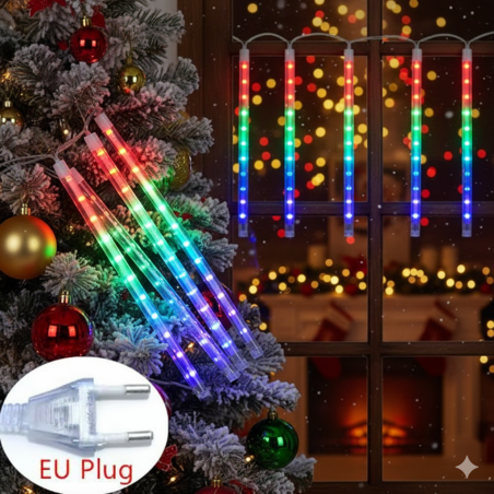 Двустранни LED висулки падащ сняг