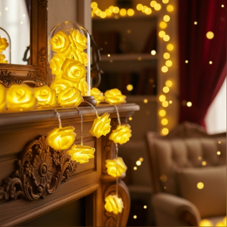 Декоративни интериорни LED лампички рози