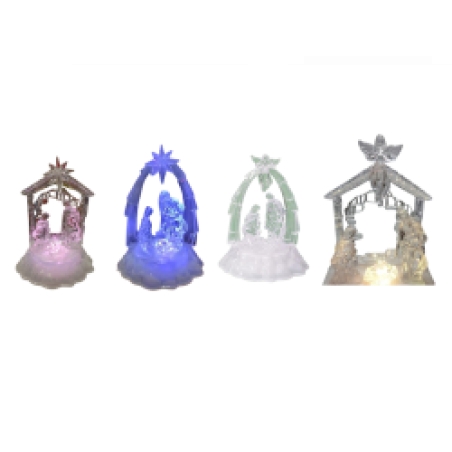 Коледна светеща фигурка Сцена от Рождество Христово“