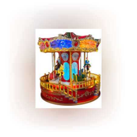 Музикална Коледна въртележка със светлини и музика