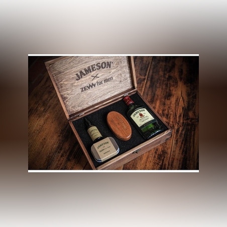 ZEW × Jameson Black Barrel – комплект: уиски, масло, балсам и четка за брада
