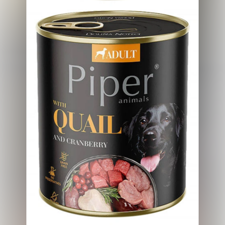 Piper Adult Dog - консервирана храна за кучета с пъдпъдък и боровинки