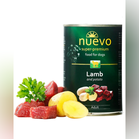 Nuevo Dog Lamb - с агнешко месо и картофи за кучета над 1 година