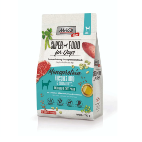 MAC'S DOG ADULT MONOPROTEIN - за пораснали кучета, Говеждо и сладък картоф, 750г