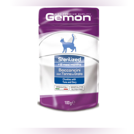 Chunkies Sterilized with Tuna and Dory – Пауч хапки за кастрирани котки в зряла възраст с риба тон и дори, 100gr