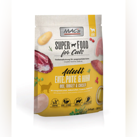 MAC'S CAT ADULT - за пораснали котки, Патешко, Пуешко и Пилешко, 300г