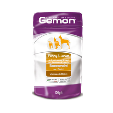 Chunkies Puppy and Junior Chicken – Пауч за подрастващи кучета с пиле, 100gr