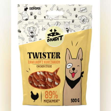 Mr. Bandit TWISTER chicken sticks - деликатесно лакомство със пилешко за кучета