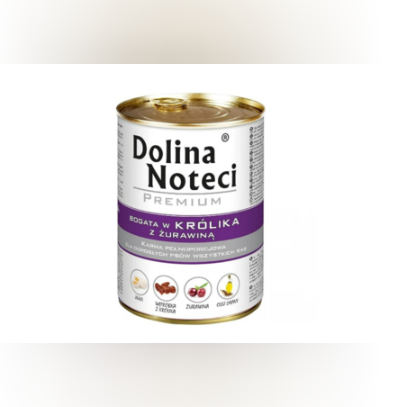 Dolina Noteci Premium Dog Rabbit - Консерва за кучета със заешко и боровинки 800 гр