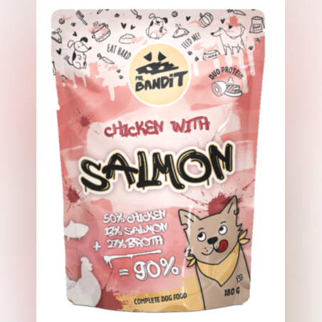 MR. BANDIT CHICKEN WITH SALMON - Пауч за кучета с пилешко и сьомга, 150гр
