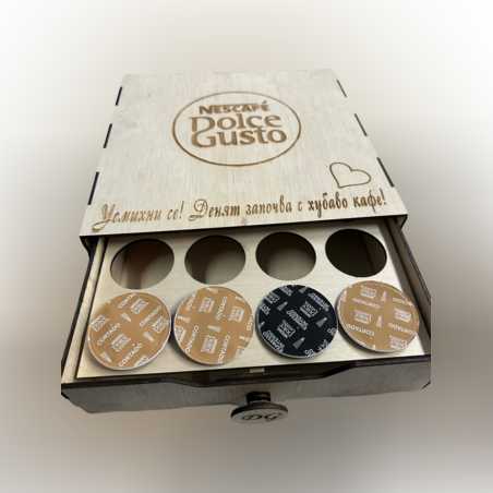 Дървена поставка за капсули Dolce Gusto