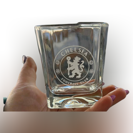 Гравирани чаши за уиски с лого на футболен клуб – комплект 2 бр.