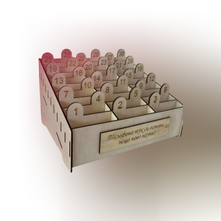 Органайзер за телефони – дървен, 30 отделения