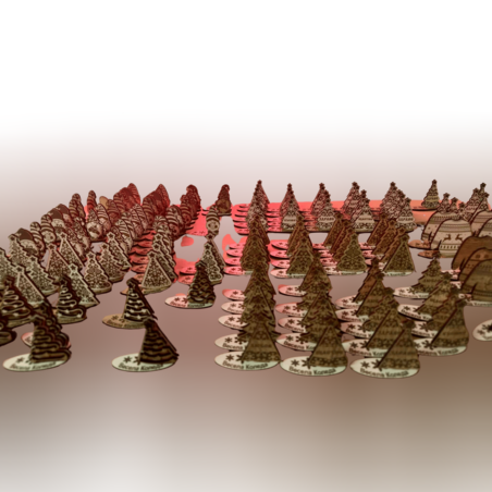 Мини дървени коледни елхички с късметче