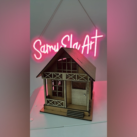 Дървена касичка Къщичка