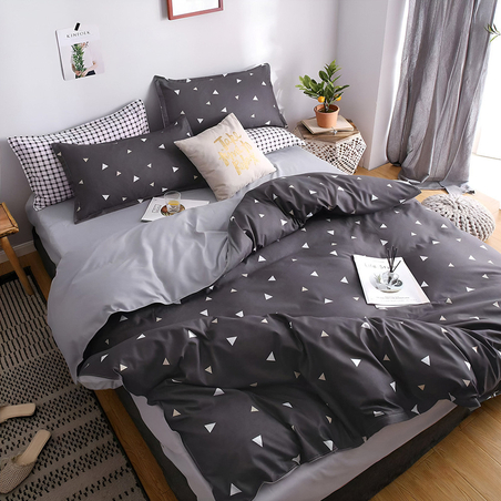 Двулицев спален комплект от 4 части без ластик - Елегант