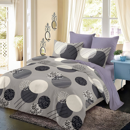 Двулицев спален комплект от 6 части без ластик - Нежна фантазия