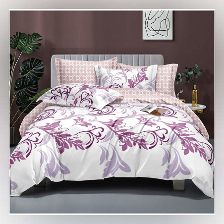 Двулицев спален комплект от 4 части без ластик - Нощен бриз